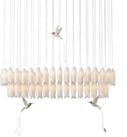 Подвесная большая люстра Mizi'en Polly MZ121830-68-1200 (220V, на тросе)