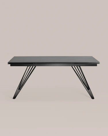 Стол обеденный Stool Group Пандора раскладной 180-280*90 керамика темная УТ000034892