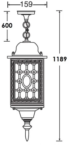 Уличный светильник подвесной Oasis Light 64805S Bl