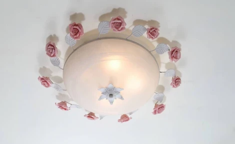 Потолочная люстра Lucia Tucci Fiori Di Rose 104.400 (220V, муранское стекло, цветы, ветки, розы)