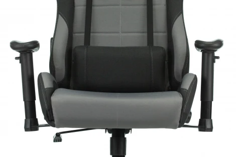 Кресло игровое Zombie 771N серый/черный с подголов. крестовина металл черный