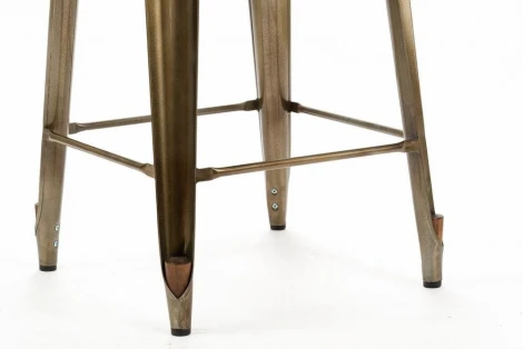 Барный стул Marais с деревянным сиденьем Медь антикварная
