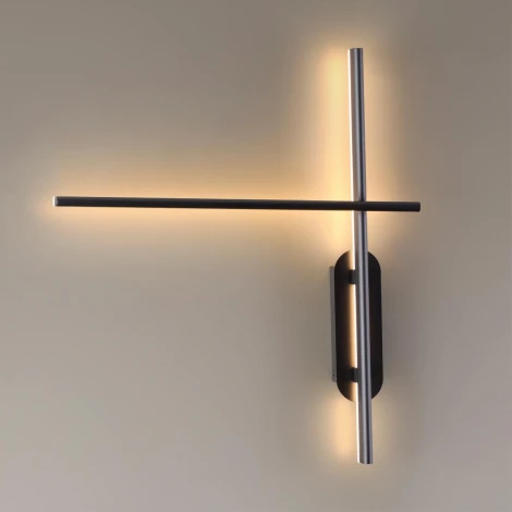 Настенный светильник Odeon Light Rudy 3890/20WLP L-VISION черный/металл LED 3000K/4000K (перекл. ч/з тумблер) 20W 220V (выключатель)