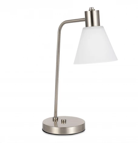 Настольная лампа Evoluce Arki SLE1561-104-01 Никель/Белый E27 1*60W
