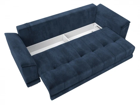 Диван прямой НордСтар НПБ (ДСП,ЛДСП,Брус/Пластик,Металл/Велюр/Синий) Лига Диванов 133198
