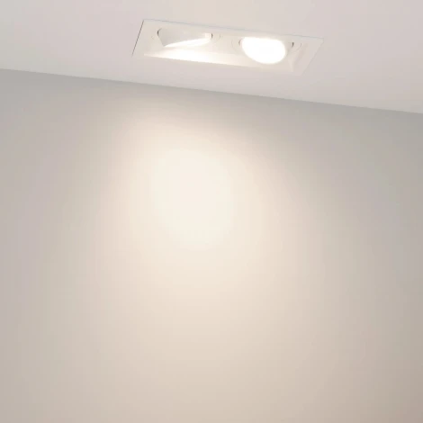 Встраиваемый светильник светодиодный MS-VORTEX-BUILT-S170x90-2x12W Day4000 (WH-WH, 40 deg, 230V) (Arlight, IP20 Металл) 057771