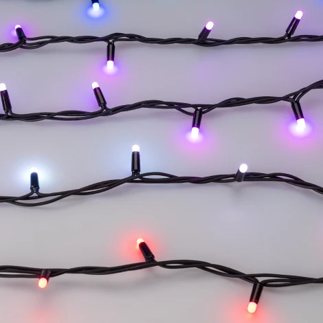 Светодиодная гирлянда ARD-STRING-PRO-10000-BLACK-100LED-MILK-LIVE RGB-DMX (24V, 10W) (IP65)