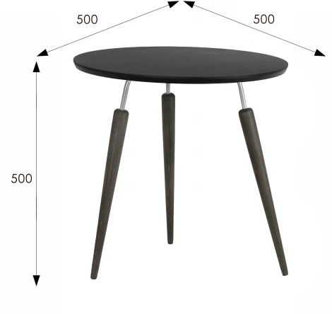 Стол журнальный BeautyStyle 22 черный элит/металл/эбеновое дерево от фабрики Mebelik