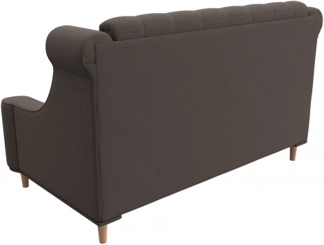 Диван кухонный прямой Бронкс (Коричневый/Рогожка) Лига Диванов арт.123732