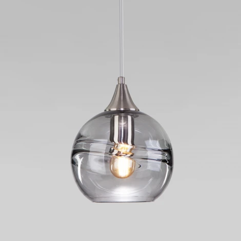 Умный подвесной светильник Eurosvet Lotus 50221/1 дымчатый (220V, на проводе, шар)