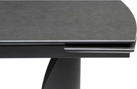 Керамический стол Готланд 160 [16625] (Готланд 160(220)х90х79 ink gray / черный) Woodville арт.588031