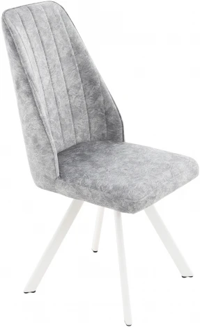 Стул Сильвио, Белый муар/Диджитал силвер, Аврора