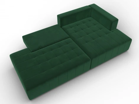 Диван угловой Лига-103 НПБ угол правый (ДСП,Брус,Фанера,Велюр/Зеленый) Лига Диванов 134816
