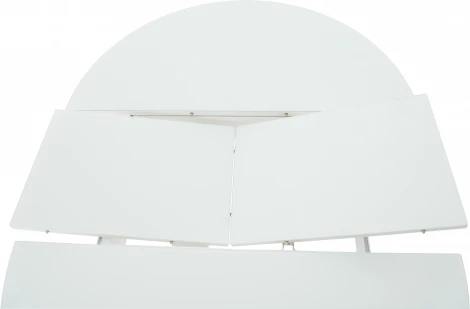 Стол Ривьера СВ D90, Стекло, Эмаль белая, 7, Аврора