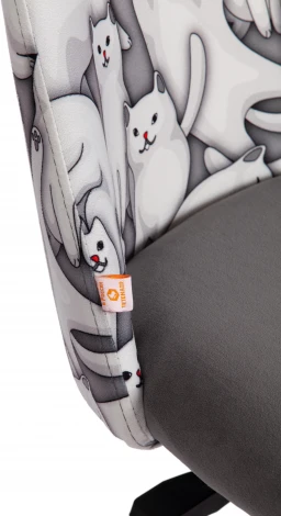 Кресло MELODY ткань/флок, серый, Cats/29 Tetchair 19026