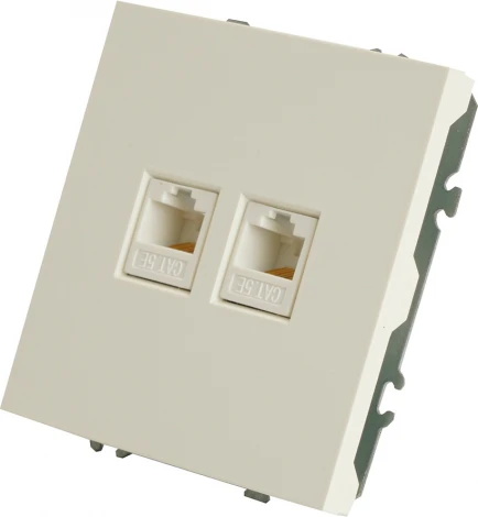 Розетка Ethernet RJ-45 (белый) Stekker Эмили 49874