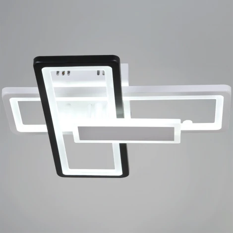 Потолочная люстра светодиодная с пультом с регулировкой цветовой температуры, яркости и ночным режимом Reluce 03629-0.3-2+1 WH+BK