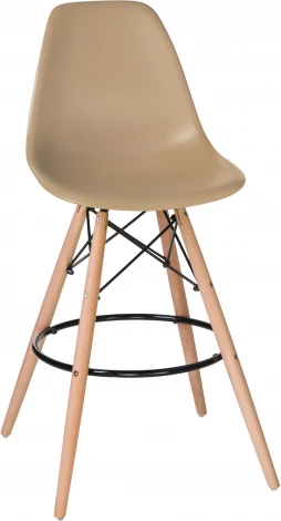 Стул барный DSW BAR (ножки светлый бук, цвет сиденья бежевый (GR-03))