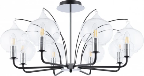 Потолочная люстра на штанге Arte Milano Napoli-321007 321007/8 BK.CR (220V)