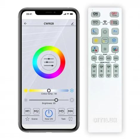 Потолочная люстра RGB Citilux Старлайт CL703A31G (LED, 220V, пульт управления, управление смартфоном, голосовое управление, умный дом - Алиса, Маруся, Сири, круглые)