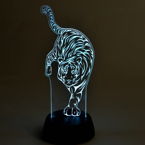 Световая фигура Uniel ULI-M506 RGB/3AA TIGER/BLACK (LED, сенсорный выключатель, животные)