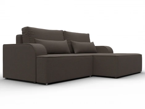 Диван угловой Лига-120 угол правый (ДСП,Брус,Фанера,ЛДС,Рогожка/Коричневый) Лига Диванов 137284