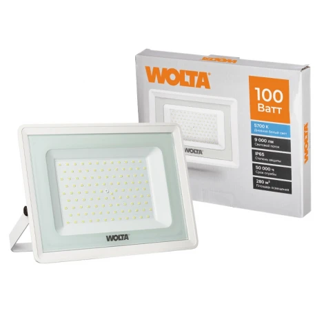 Светодиодный прожектор Wolta WFL-100W/06W 100Вт 5700К IP65 9000лм белый