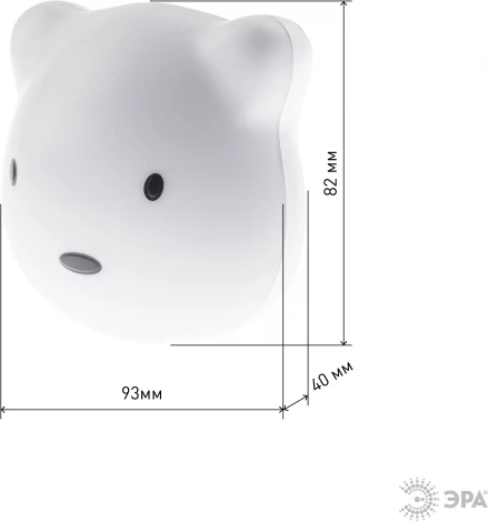 Ночник светодиодный с выключателем регулировкой цветовой температуры и яркости зарядка от USB ЭРА NLED-465-1W-W