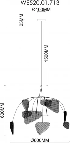 Подвесной светильник Wertmark Palma WE520.01.713 (220V, на тросе)