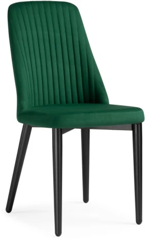 Стул Woodville на металлокаркасе Фена R зеленый / черный 551063