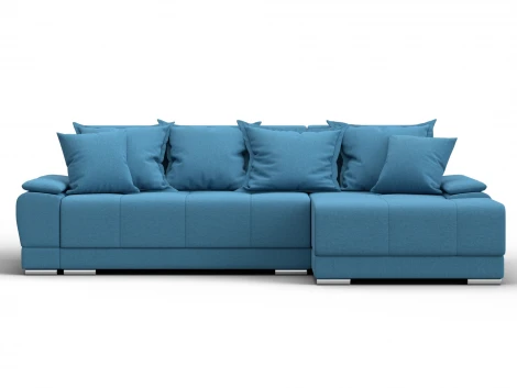 Диван угловой Лига-119 угол правый (ДСП,Брус,Фанера,ЛДС,Рогожка/Голубой) Лига Диванов 137087