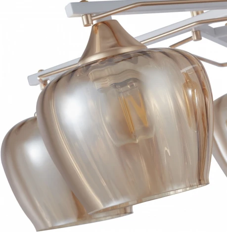Потолочная люстра на штанге Arte Milano AMALFI 329508/5 WH+FG (220V)