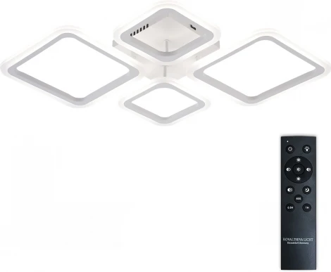 Потолочная люстра светодиодная с пультом ДУ 84W, белый, LED Natali Kovaltseva Opti LED LAMPS 81108/1C