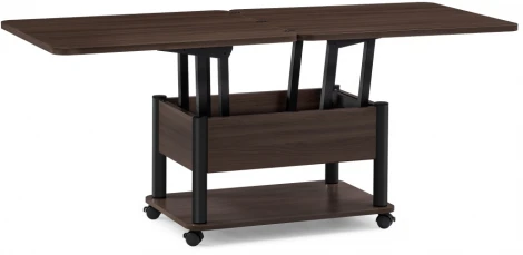 Стол-трансформер Виват темный венге / черный 402950 Woodville
