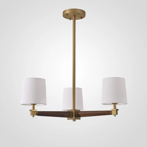 Потолочная люстра на штанге Jorgenson D70 White/Dark Wood By ImperiumLoft Stavra01 (220V)