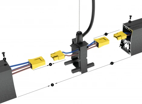 Соед. с проводом подвесной для 7554/7555 Mantra Hanok 7559