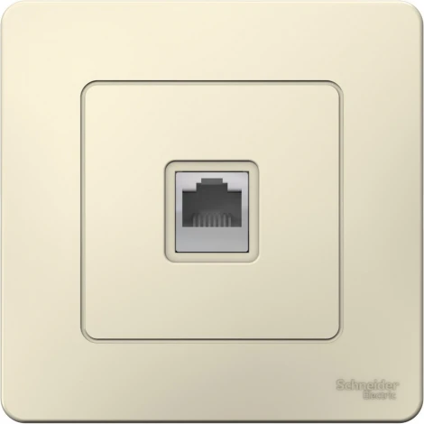 Телефонная розетка встраиваемая RJ-11 (молочный) Systeme Electric Blanca BLNIS011002