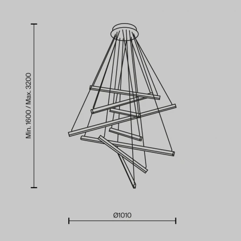 Подвесной светильник Maytoni Line MOD016PL-L96BK (LED, 220V, на тросе)