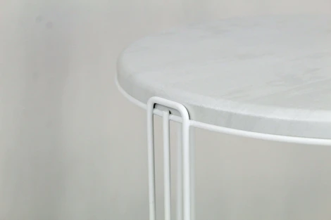 Столик кофейный Sheffilton SHT-CT33-1 белый муар/бетон лофт от фабрики Sheffilton