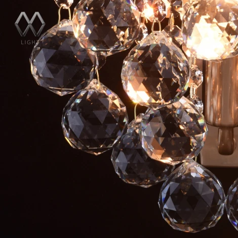 Бра MW-Light Жемчуг 232028201 (220V, хрусталь, подвески, шарики)