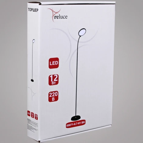 Торшер светодиодный с таймером с регулировкой цветовой температуры и яркости Reluce 00071-0.7-01 BK