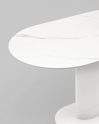 Стол обеденный Stool Group Mystery 130х80 см белый керамика арт.УТ000040809