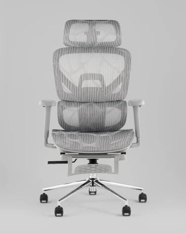 Кресло офисное TopChairs Vertus серая сетка Stool Group УТ000042054