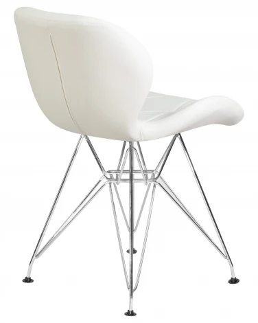 Стул обеденный BUTTERFLY CHROME (ножки хром, цвет белый)