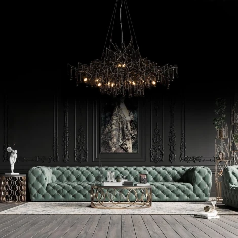 Подвесная люстра Loft It Bijout 10067/1250 BK (220V, на тросе, ветки)