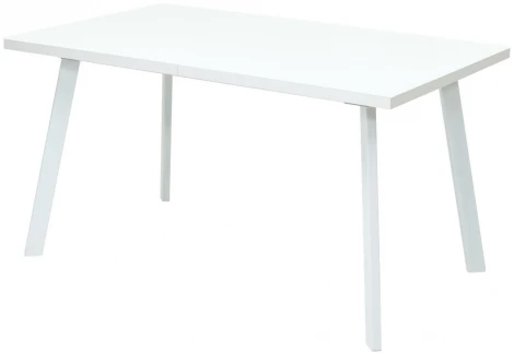 Стол ФИН 120 Белый, стекло/ Белый каркас М-City