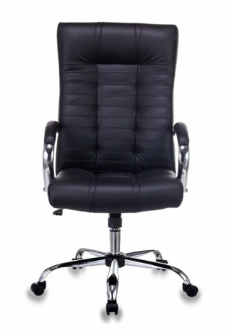 Кресло руководителя Бюрократ KB-10SL черный кожа крестовина металл хром