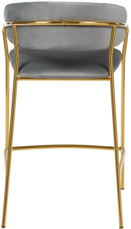 Стул Bradex Home полубарный Turin серый с золотыми ножками (FR 0911)