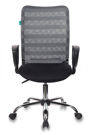 Кресло Бюрократ CH-599AXSL серый TW-32K03 сиденье черный TW-11 сетка/ткань крестовина металл хром