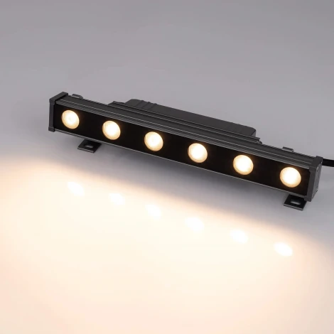 Линейный прожектор LED AR-LINE-300-6W Warm2700 (GR, 30 deg, 230V) (Arlight, IP65 Металл) 051766